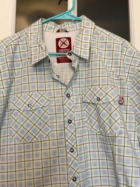 Tumbleweed Textyles Pioneer Collection Western Snap Shirt XL Blue Plaid